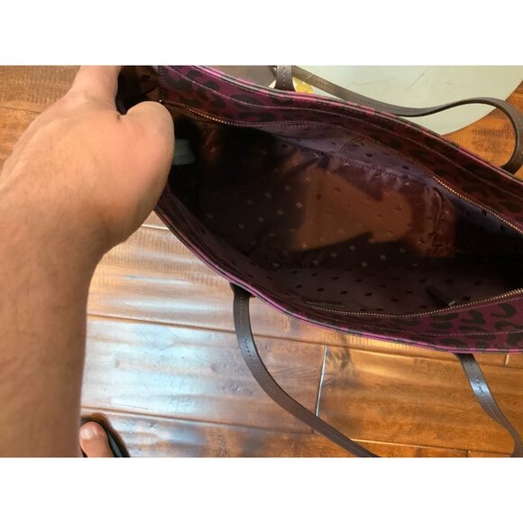 Kate Spade New York Burgundy Shore Street Leopard Margareta Tote